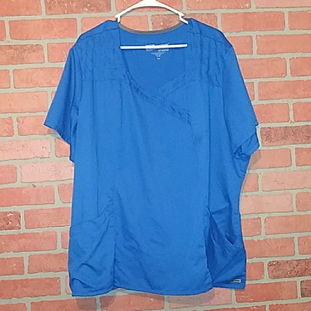 NWOT Grey's Anatomy Barco 4XL scrub top royal blue